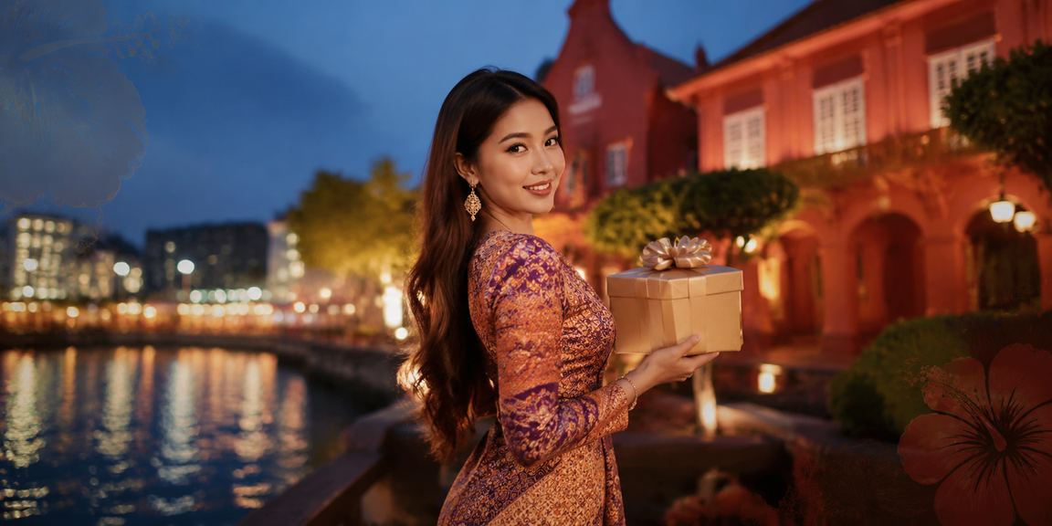 Suasana kasino hiburan Melaka dengan motif batik mencerminkan identiti Malaysia